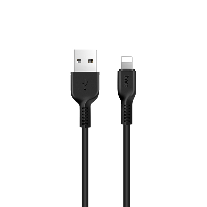 

Кабель Hoco X13 Lightning - USB PVC оплетка, 2,4 А, 1 м, черный