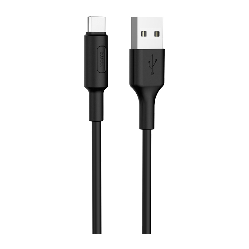 Кабель Hoco X25 Type-C - USB PVC оплетка, 3 А, 1 м, черный