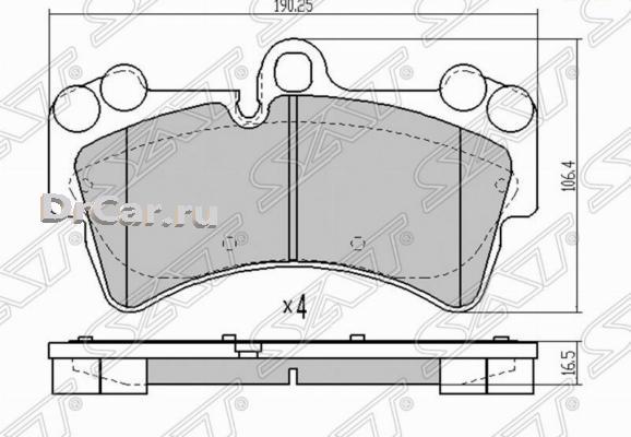 Sat Колодки Тормозные Перед Audi Q7 06-/Porsche Cayenne 02-10/Vw Touareg 02-10