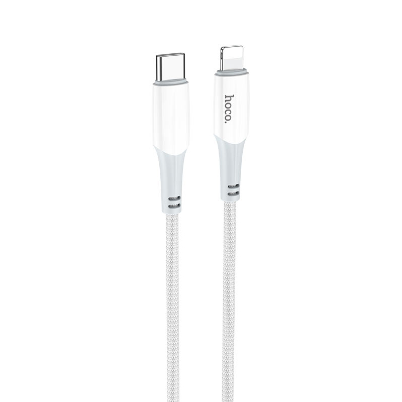 

Кабель Hoco X70 Lightning - Type-C PD 20 Вт, нейлон, 2.4 А, 1 м, белый