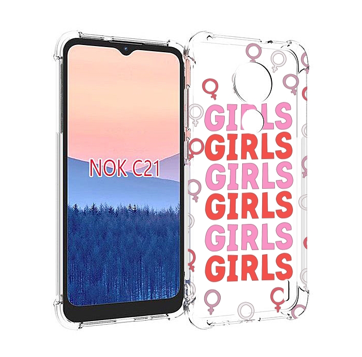 

Чехол MyPads девушки!!! женский для Nokia C21, Прозрачный, Tocco