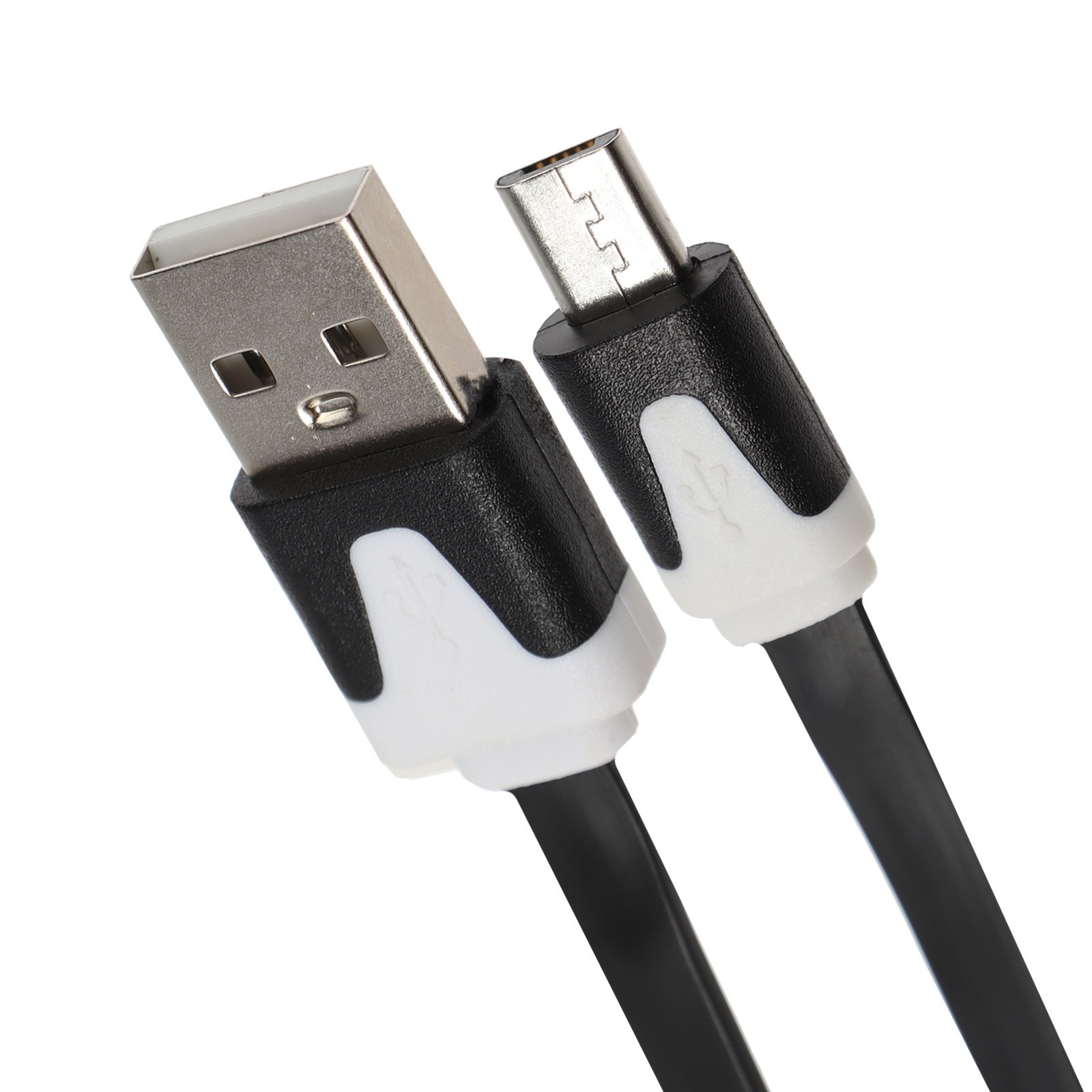 Кабель LuazON Micro USB - USB плоский, 1 А, 1 м, черный
