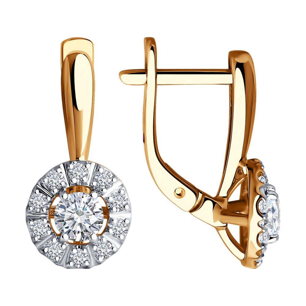 

Серьги из золота Diamant 51-220-02496-1, бриллиант искусственный/рубин, 51-220-02496-1