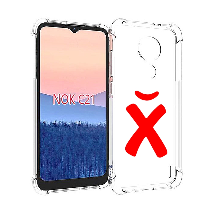 

Чехол MyPads абстракция буква х для Nokia C21, Прозрачный, Tocco