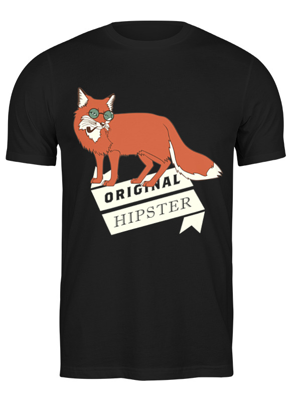 

Футболка мужская Printio Fox here черная 2XL, Черный, Fox here