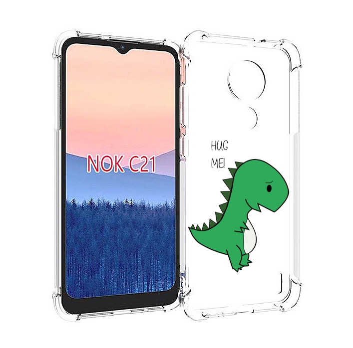 

Чехол MyPads динозаврик для Nokia C21, Прозрачный, Tocco