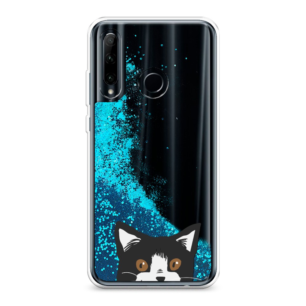 

Чехол Awog на Honor 10i/20 Lite 2019/20e/Huawei P Smart Plus 2019 "Подглядывающий кот", Разноцветный, 68993-1