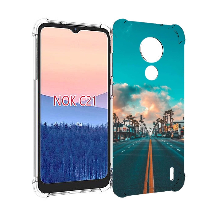 

Чехол MyPads дорога-в-лос-анджелес для Nokia C21, Прозрачный, Tocco