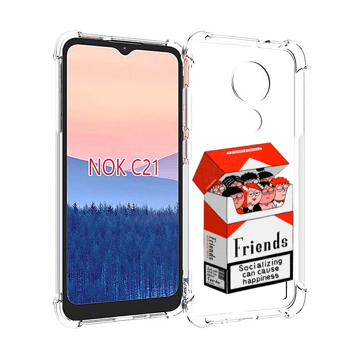 

Чехол MyPads друзья для Nokia C21, Прозрачный, Tocco