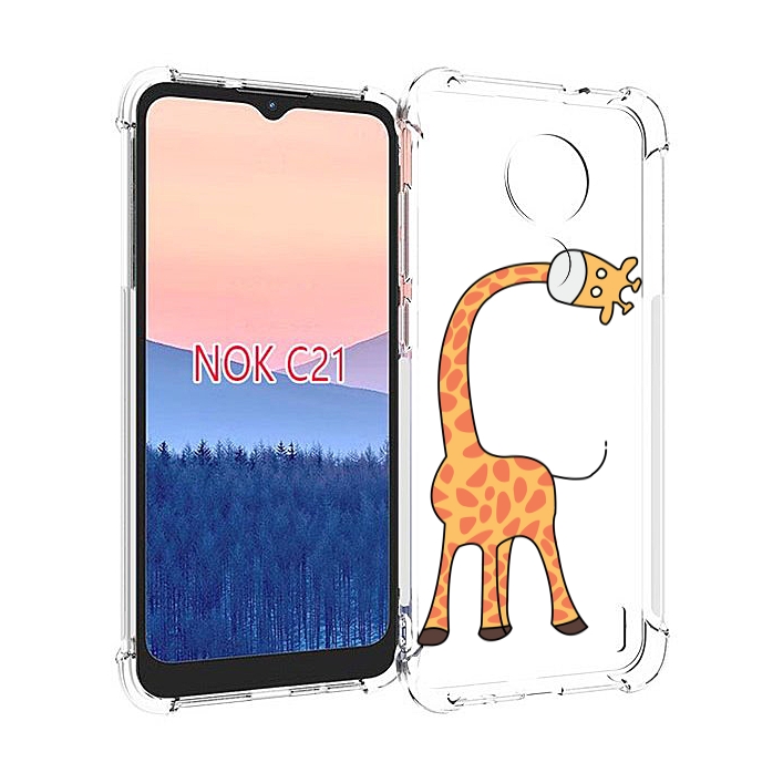 

Чехол MyPads жирафик детский для Nokia C21, Прозрачный, Tocco
