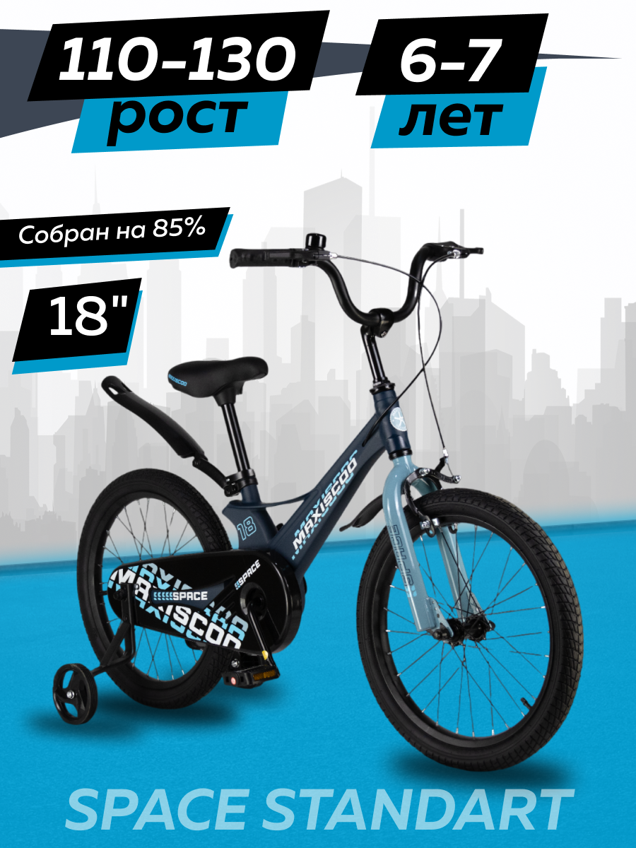

Велосипед Maxiscoo SPACE Стандарт 18 2024 Матовый Ультрамарин Z-MSC-S1831, Z-MSC-S1831