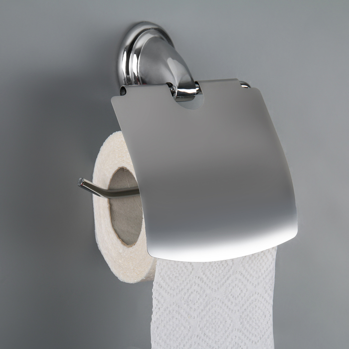 фото Держатель для туалетной бумаги с крышкой «шарм» nobrand
