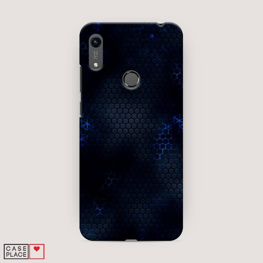 фото Чехол awog "фон соты синие" для huawei y6s