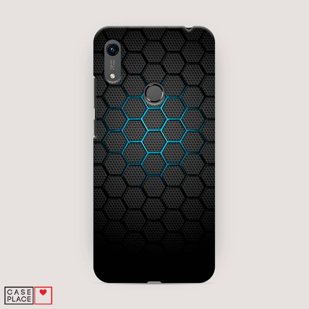 фото Чехол awog "бирюзовые соты" для huawei y6s