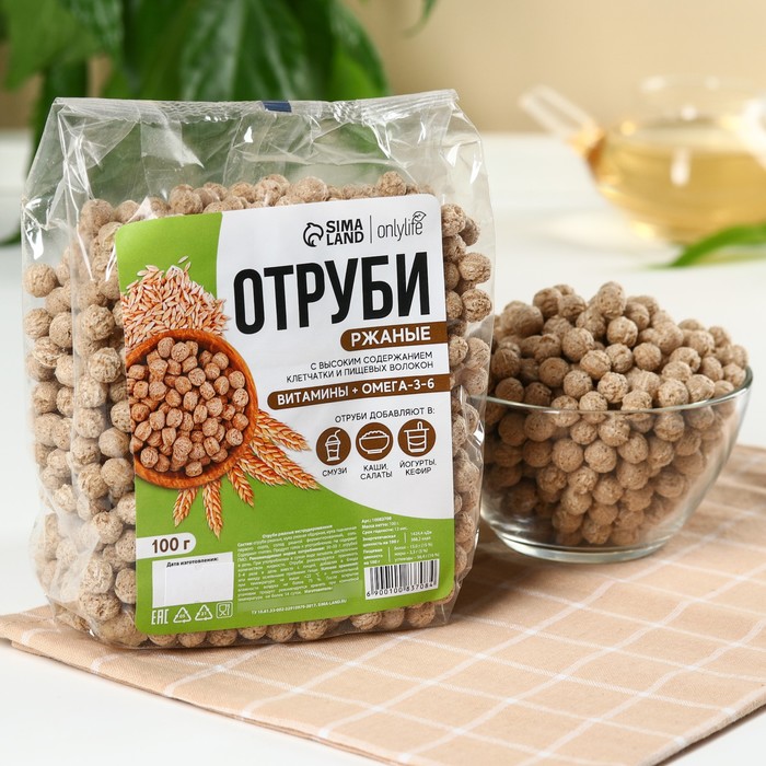 

Отруби Onlylife ржаные, 100 г