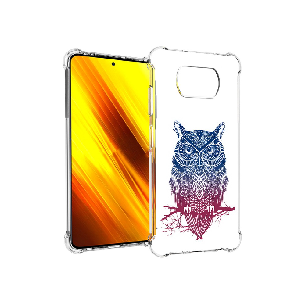 

Чехол MyPads Tocco для Xiaomi Poco X3 хиппи сова (PT154881.262.664), Прозрачный, Tocco