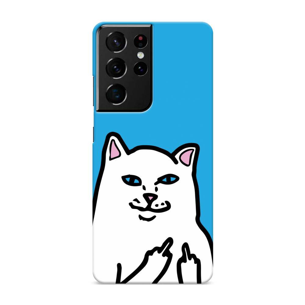 

Пластиковый чехол "Кот жесть" на Samsung Galaxy S21 Ultra, 2102220-7
