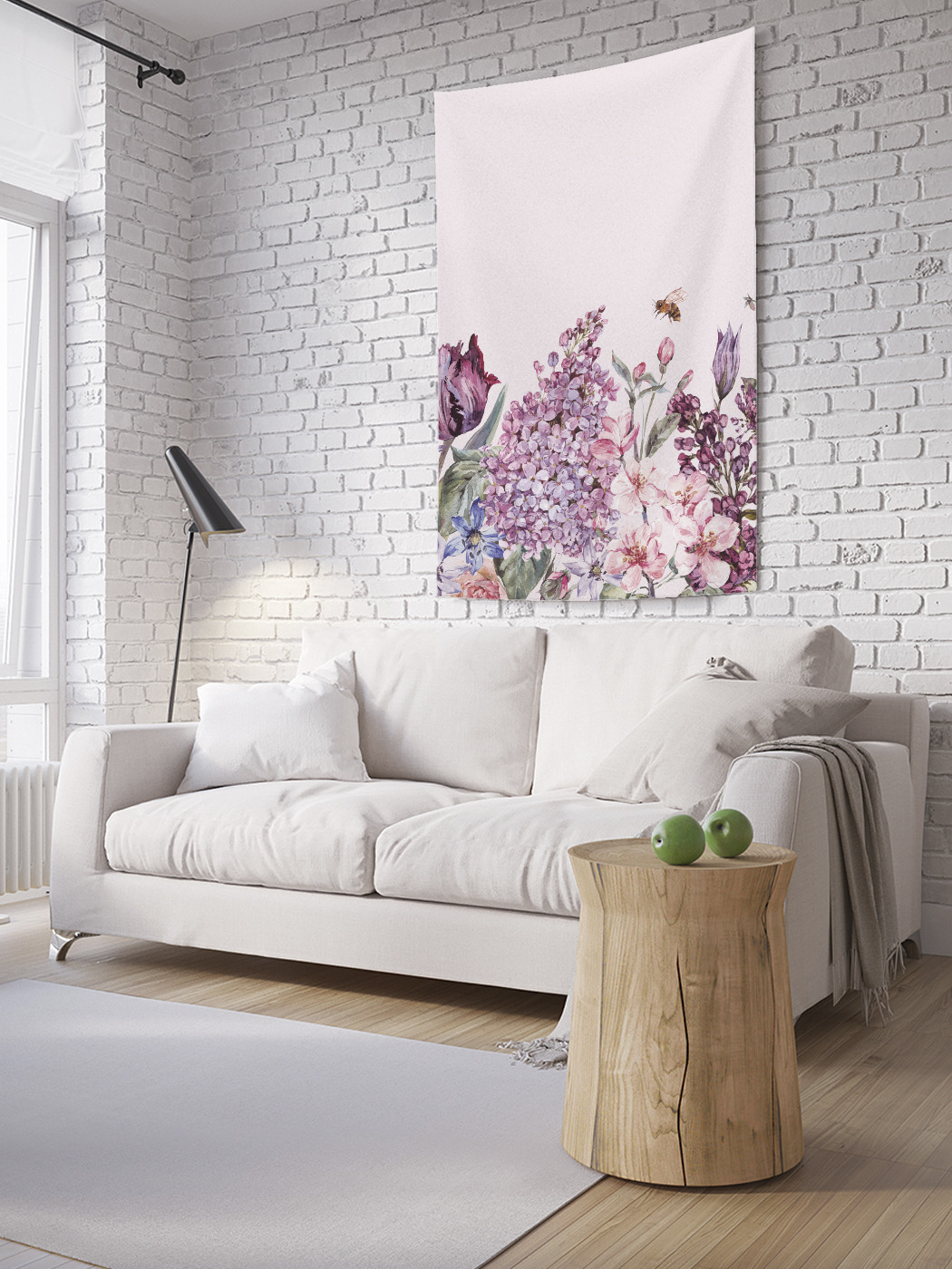 

Вертикальное фотопанно на стену JoyArty Цветы акварелью 100x150 см, Цветы акварелью