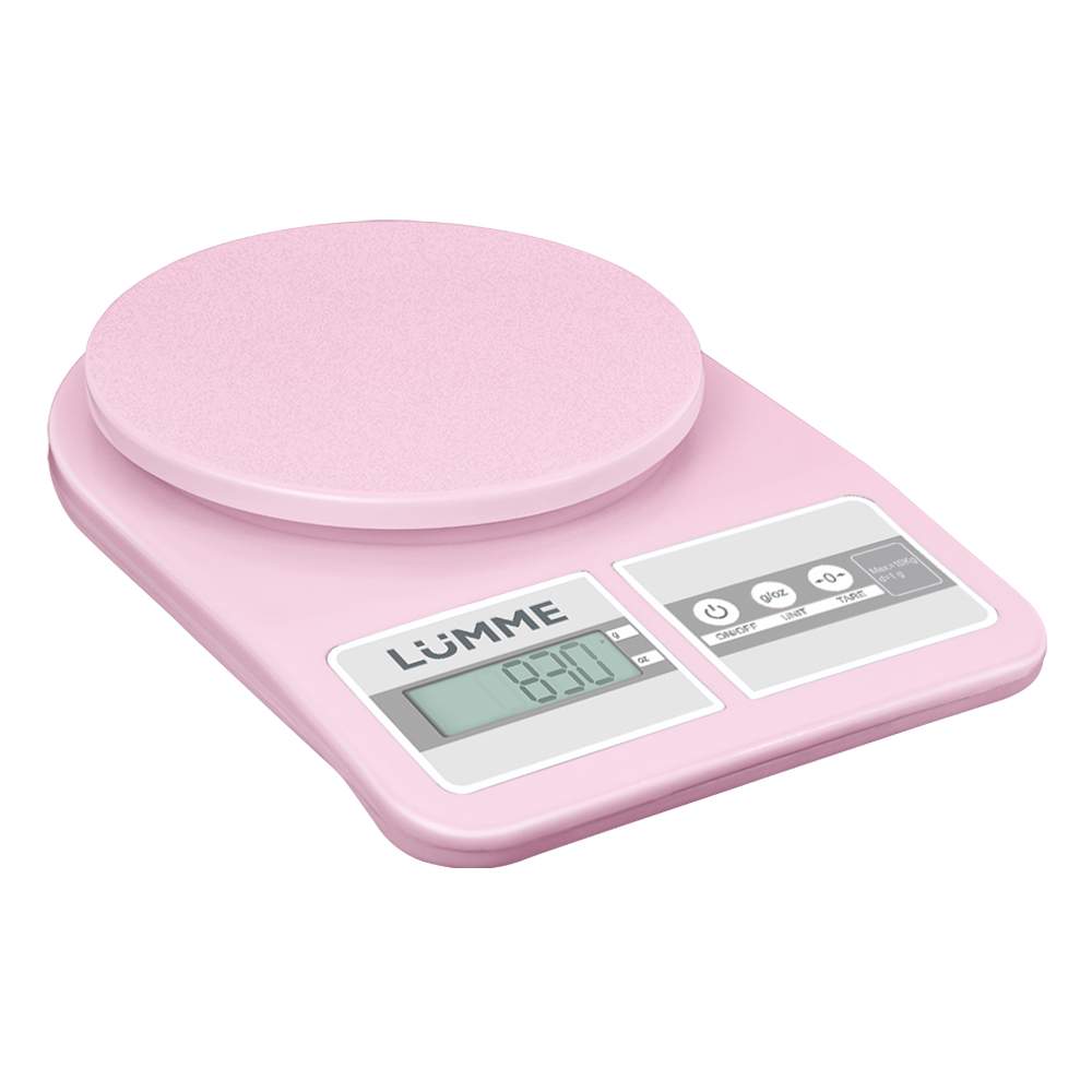 

Весы кухонные LUMME LU-1345 розовые, Розовый, LU-1345