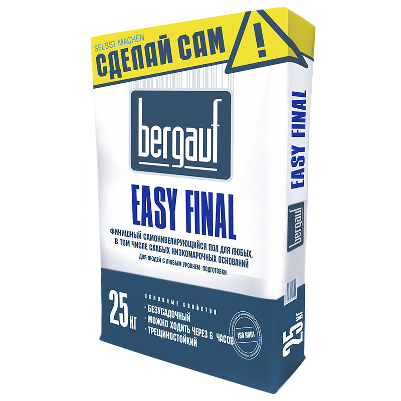 

Ровнитель для пола bergauf easy final 25кг
