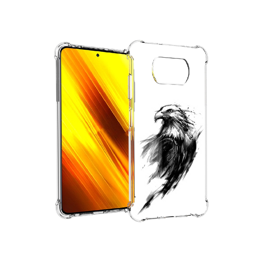 

Чехол MyPads Tocco для Xiaomi Poco X3 чб птица (PT154881.262.670), Прозрачный, Tocco