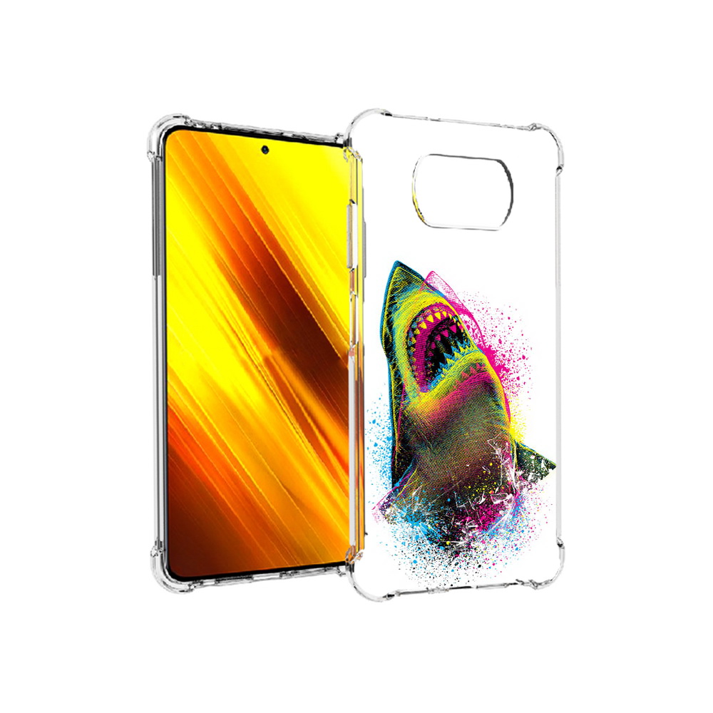 

Чехол MyPads Tocco для Xiaomi Poco X3 челюсти-2 (PT154881.262.674), Прозрачный, Tocco