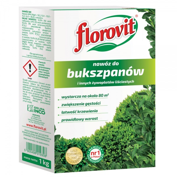 Florovit удобрение гранулированное для самшита, коробка, 1 кг