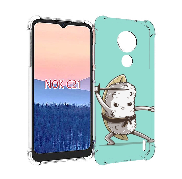 

Чехол MyPads злой суши детский для Nokia C21, Прозрачный, Tocco