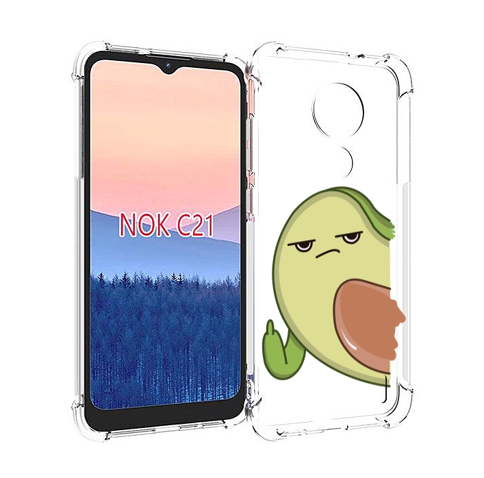

Чехол MyPads злой-авокадо для Nokia C21, Прозрачный, Tocco