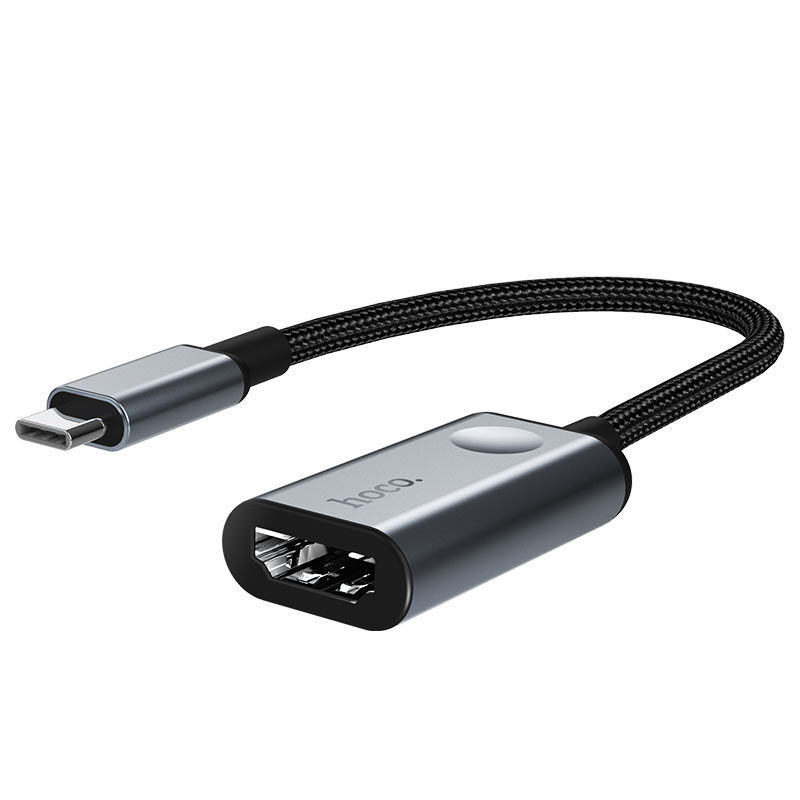 фото Кабель hoco hb21 type-c - hdmi, 4k, для usb-c 3.1 (displayport alt mode) 0.15 м, черный