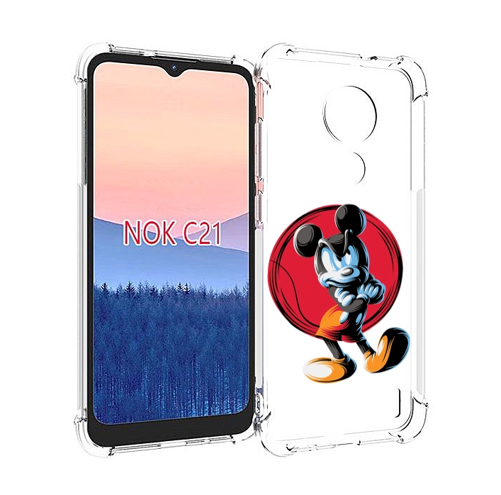 

Чехол MyPads злой-микки для Nokia C21, Прозрачный, Tocco