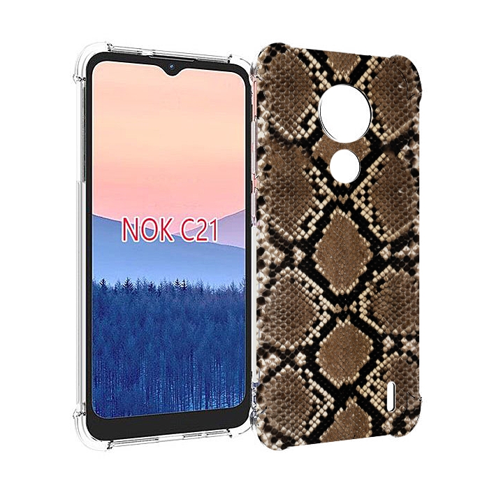

Чехол MyPads змеиная кожа для Nokia C21, Прозрачный, Tocco