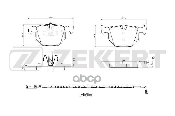 

Колодки Торм. Диск. Задн. Bmw 3 (E90 E92 E93) 04- X1 (E84) 09- Zekkert Bs-1196