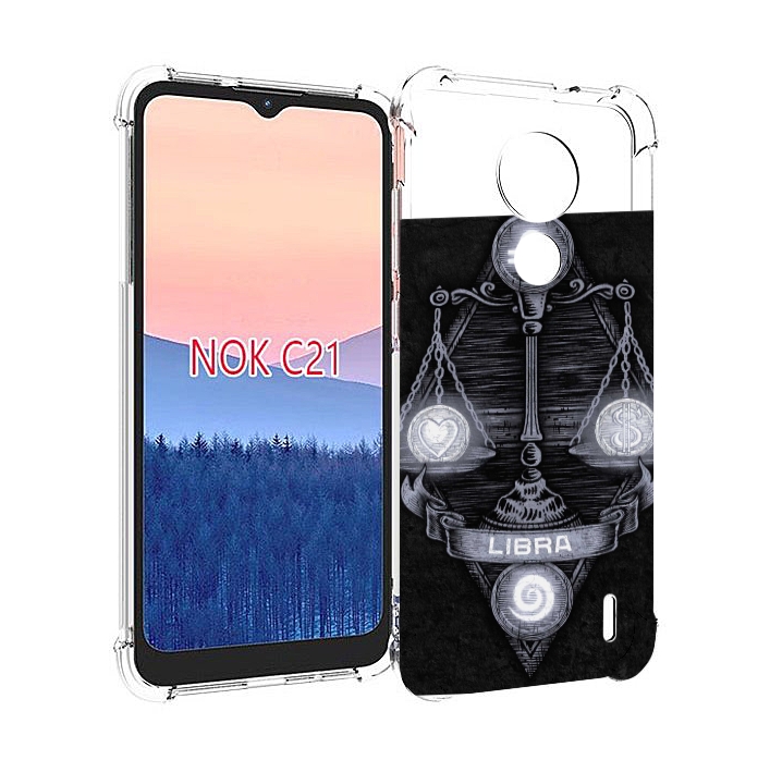 

Чехол MyPads знак зодиака весы 2 для Nokia C21, Прозрачный, Tocco