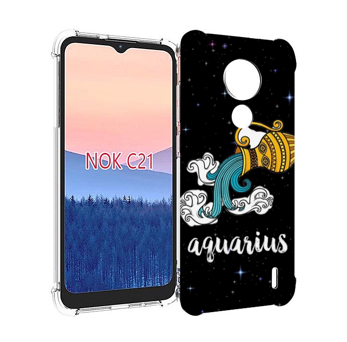 

Чехол MyPads знак зодиака водолеи 2 для Nokia C21, Прозрачный, Tocco