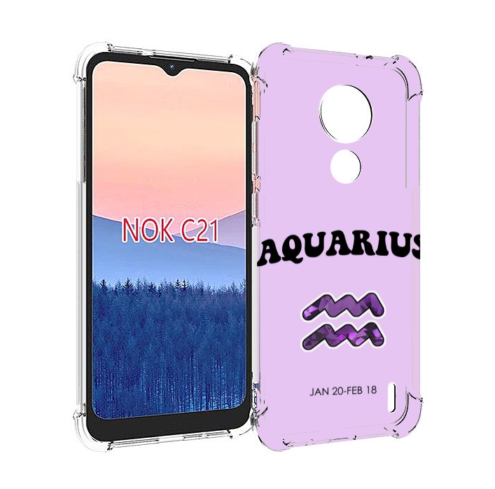 

Чехол MyPads знак зодиака водолеи 4 для Nokia C21, Прозрачный, Tocco