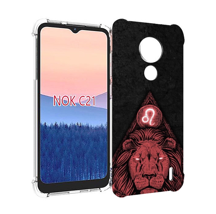

Чехол MyPads знак зодиака лев 4 для Nokia C21, Прозрачный, Tocco