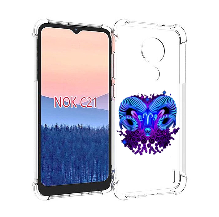 

Чехол MyPads знак зодиака овен 2 для Nokia C21, Прозрачный, Tocco