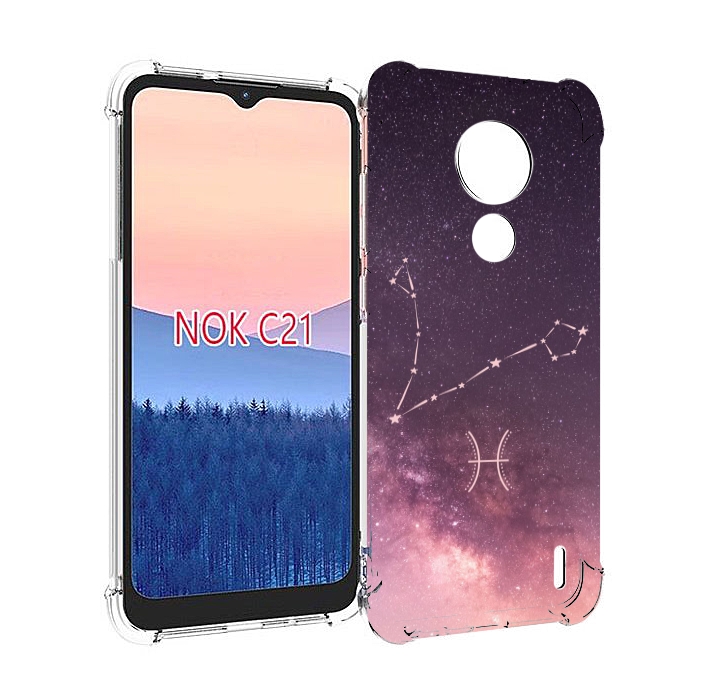 

Чехол MyPads знак зодиака рыбы 5 для Nokia C21, Прозрачный, Tocco