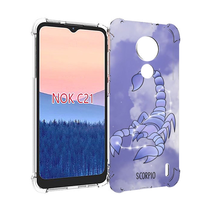 

Чехол MyPads знак зодиака скорпион 2 для Nokia C21, Прозрачный, Tocco