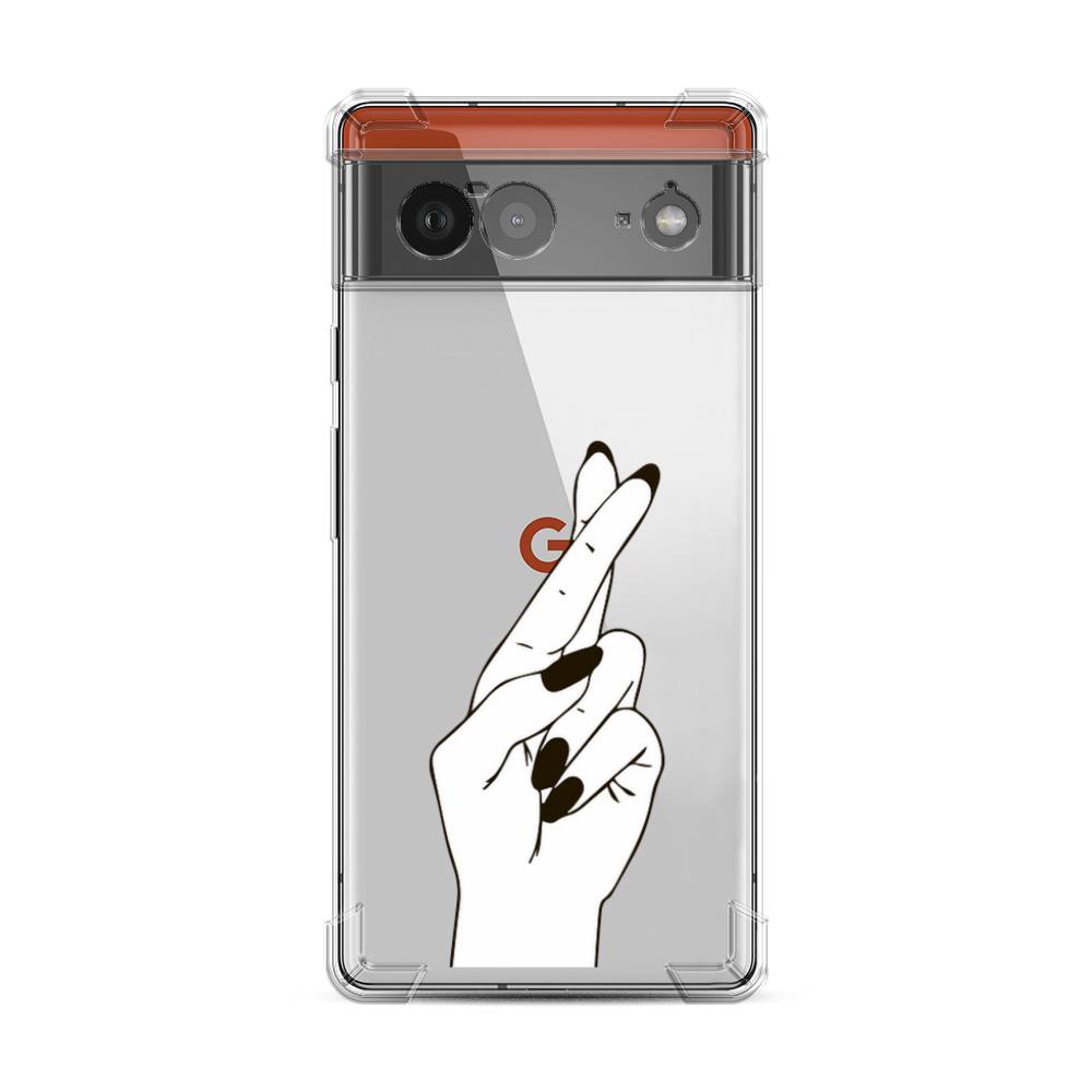 фото Противоударный силиконовый чехол "пальцы графика" на google pixel 6 awog