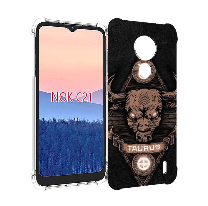 

Чехол MyPads знак зодиака телец 2 для Nokia C21, Прозрачный, Tocco