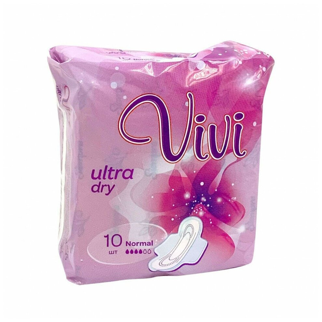 Прокладки женские гигиенические Vivi Ultra Normal Dry 10 шт женские гигиенические прокладки clean life ultra normal 30 шт 3 уп по 10 шт