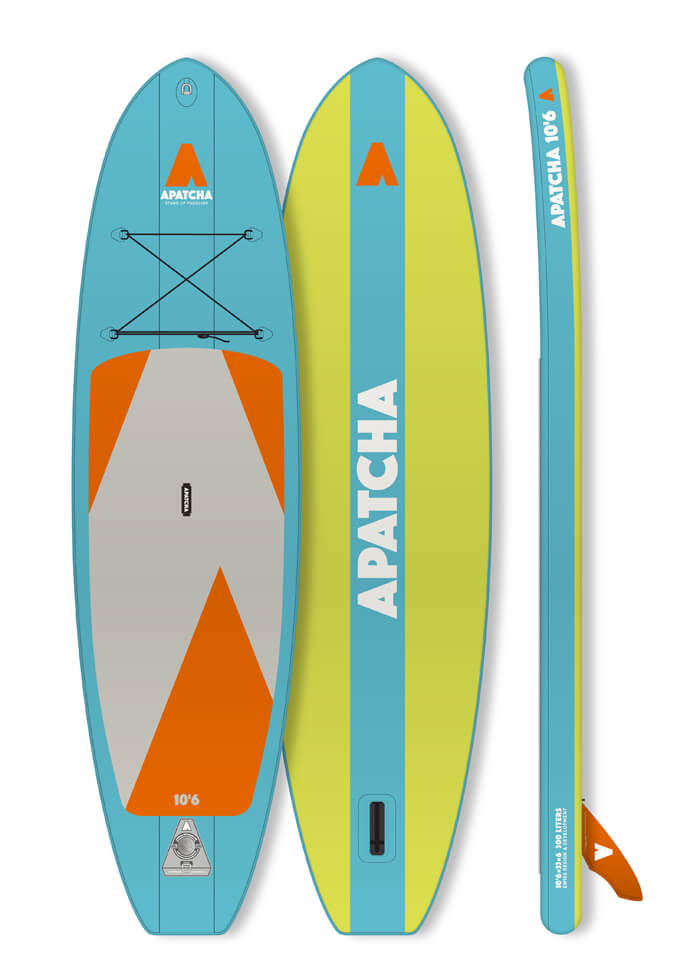 

Sup-борд Apatcha 12'6 381x76 см зеленый/голубой/оранжевый