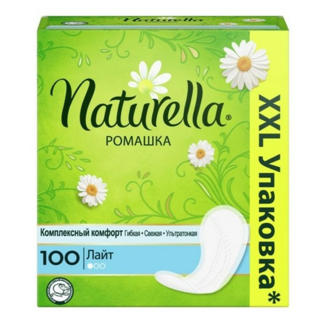 

Прокладки женские экстратонкие ежедневные Naturella Light с экстрактом ромашки 100 шт