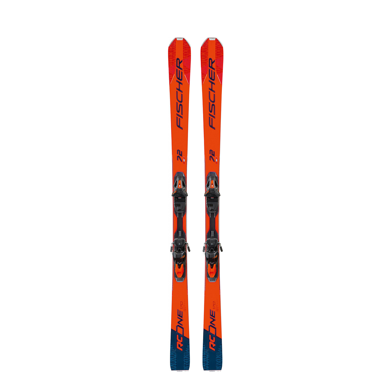 Горные лыжи Fischer RC One 72 MF Dark Red + RSX Z12 PR (21/22) 182, оранжевые