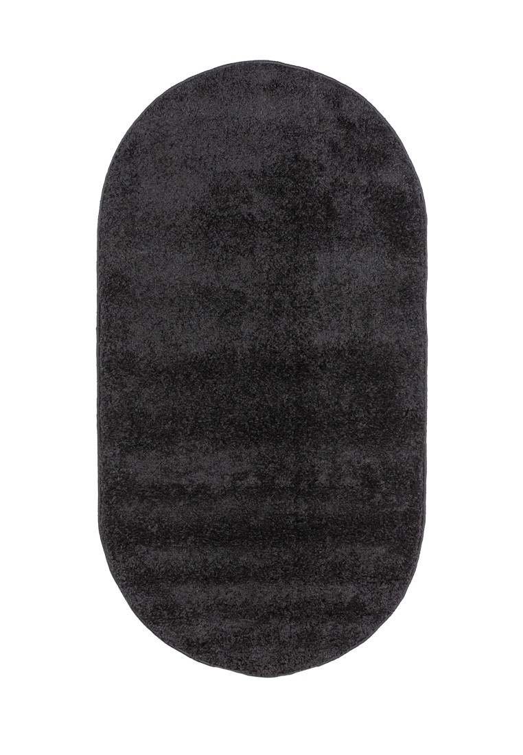 фото Ковер ворсовый shaggy черный 80х150 арт. ук-1003-04 овал kamalak tekstil