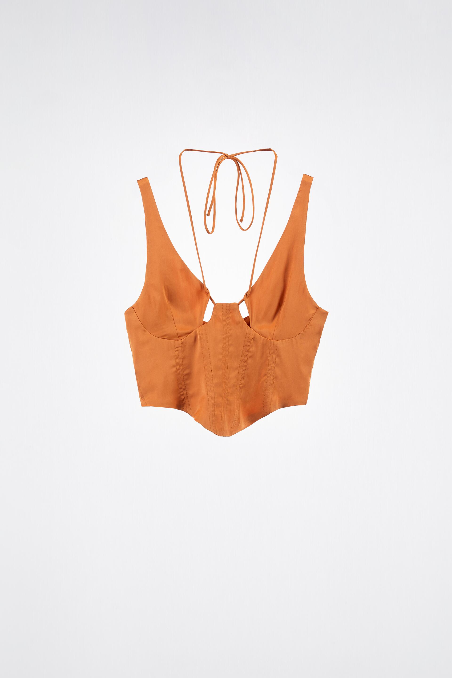 

Топ женский ZARA 08589838 оранжевый M (доставка из-за рубежа), 08589838