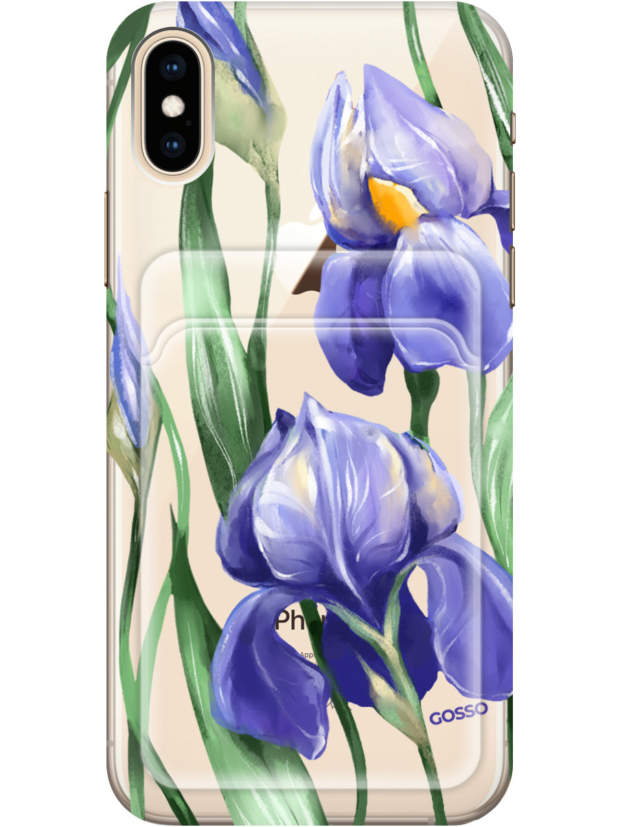 

Силиконовый чехол на Apple iPhone Xs X с рисунком Amazing Irises прозрачный, Прозрачный;белый;синий, 20012027