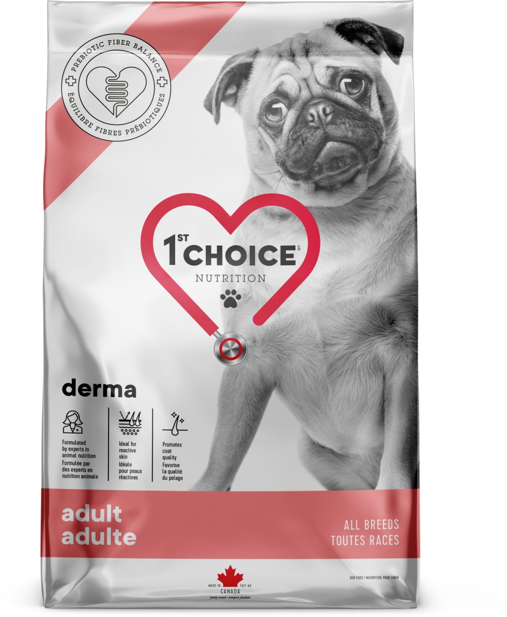 фото Сухой корм для собак с гиперчувствительной кожей 1st choice gf derma, лосось, 2 кг